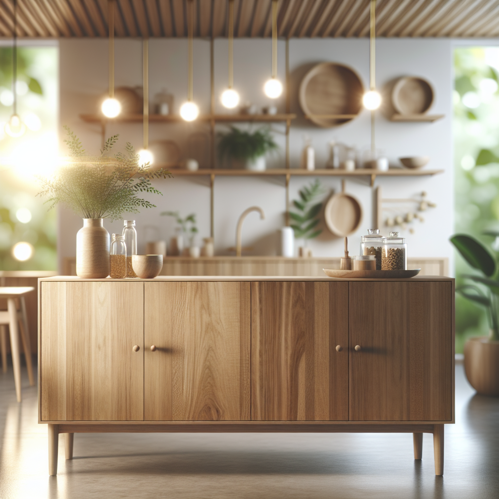 Crédence effet bois pour cuisine naturelle